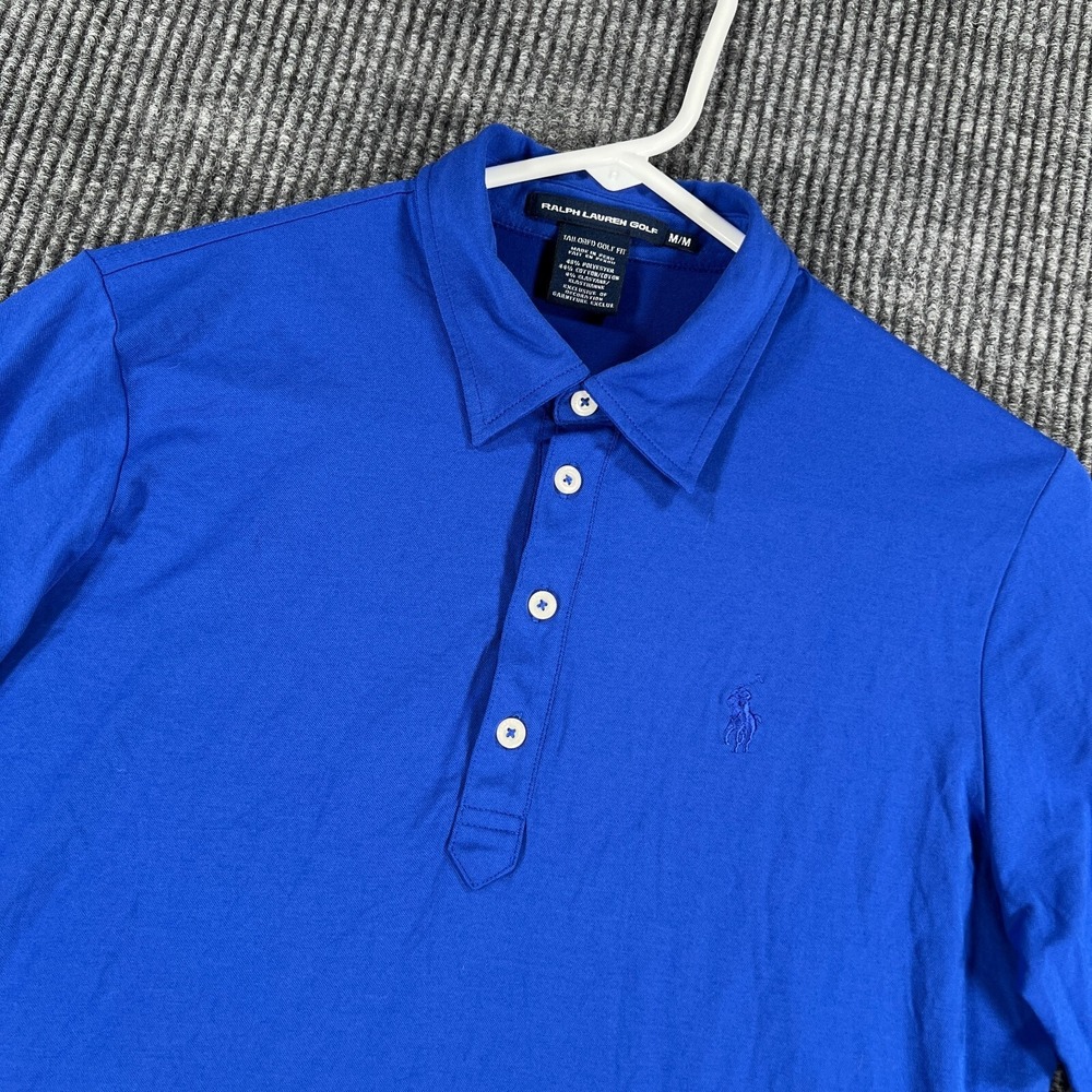 Ralph‎ Lauren Shirt Womens Medium Blue 1/2 Sleeve Golf Outdoor Casual Light